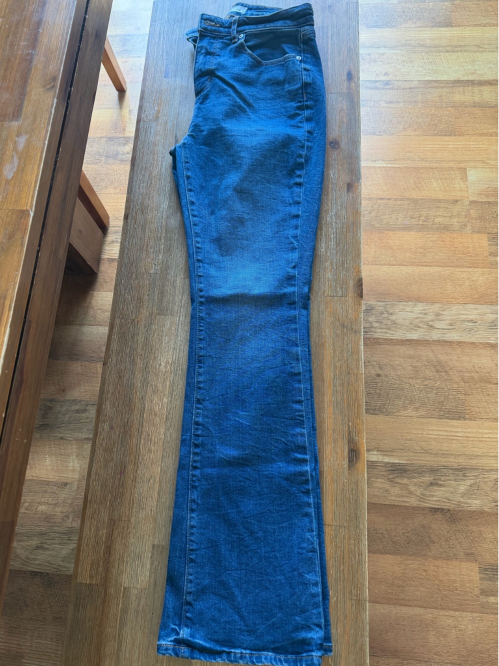 LOFT Blue Denim Waistband Detail